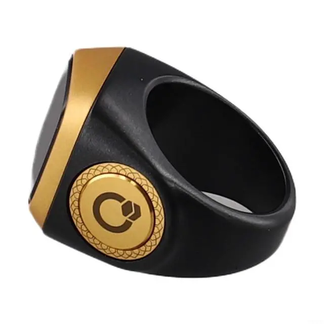Alt view image 2 of 4 - IQibla Smart Ring Counter for Zikr & Prayer Times with OLED Display, Waterproof Digital Tasbih Counter with Vibration Reminder for Muslims, for iOS & for Android App, 40mAh 3-Day Battery(20mm Black)