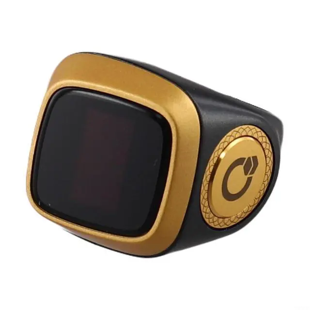 Alt view image 4 of 4 - IQibla Smart Ring Counter for Zikr & Prayer Times with OLED Display, Waterproof Digital Tasbih Counter with Vibration Reminder for Muslims, for iOS & for Android App, 40mAh 3-Day Battery(20mm Black)