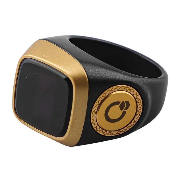 Alt view image 2 of 3 - IQibla Smart Ring Counter for Zikr & Prayer Times with OLED Display, Waterproof Digital Tasbih Counter with Vibration Reminder for Muslims, for iOS & for Android App, 40mAh 3-Day Battery(22mm Black)