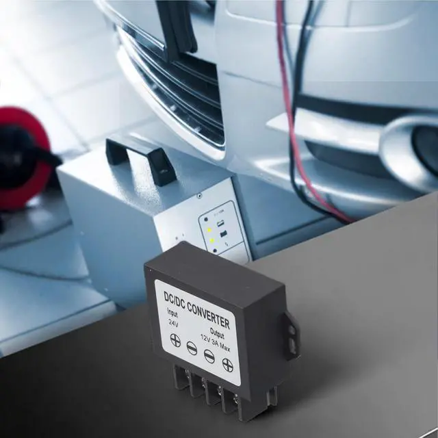 Alt view image 3 of 7 - DC-DC Step Down Converter For Automotive/Solar/LED Lighting/Electronics, 24V To 12V 3A Voltage Regulator, IP65 Waterproof DC Power Supply