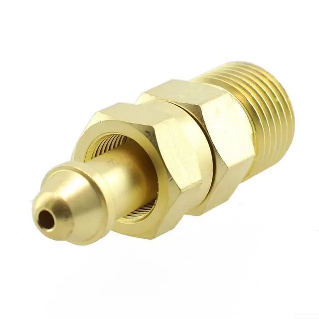 Alt view image 4 of 6 - Acetylene Gas Adapter, CGA-200 For MC Tanks, CGA-520 For B Tanks, CGA-510 And CGA-300 For Larger Setups, Brass Welding Connector, Torch Regulator Adapter(CGA-200 to CGA-300)