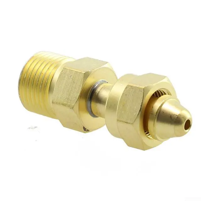 Alt view image 5 of 6 - Acetylene Gas Adapter, CGA-200 For MC Tanks, CGA-520 For B Tanks, CGA-510 And CGA-300 For Larger Setups, Brass Welding Connector, Torch Regulator Adapter(CGA-200 to CGA-300)
