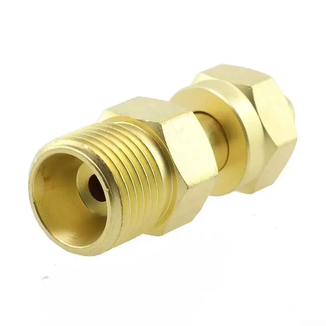 Alt view image 6 of 6 - Acetylene Gas Adapter, CGA-200 For MC Tanks, CGA-520 For B Tanks, CGA-510 And CGA-300 For Larger Setups, Brass Welding Connector, Torch Regulator Adapter(CGA-200 to CGA-300)