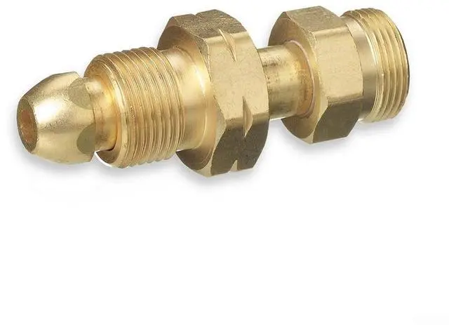 Main image of Acetylene Gas Adapter, CGA-200 For MC Tanks, CGA-520 For B Tanks, CGA-510 And CGA-300 For Larger Setups, Brass Welding Connector, Torch Regulator Adapter(CGA-510 to CGA-520)