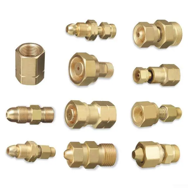 Alt view image 4 of 4 - Acetylene Gas Adapter, CGA-200 For MC Tanks, CGA-520 For B Tanks, CGA-510 And CGA-300 For Larger Setups, Brass Welding Connector, Torch Regulator Adapter(CGA-510 to CGA-520)