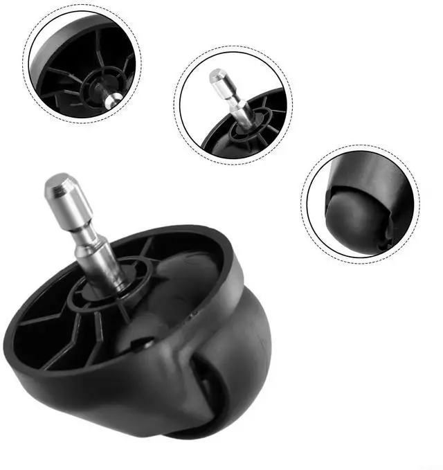 Alt view image 5 of 7 - Front Wheel Caster Robot Vacuum Cleaner WVCR200S, Black Replacement Part, Stable Directional Assist Castor, Easy Insertion Into Fuselage Position