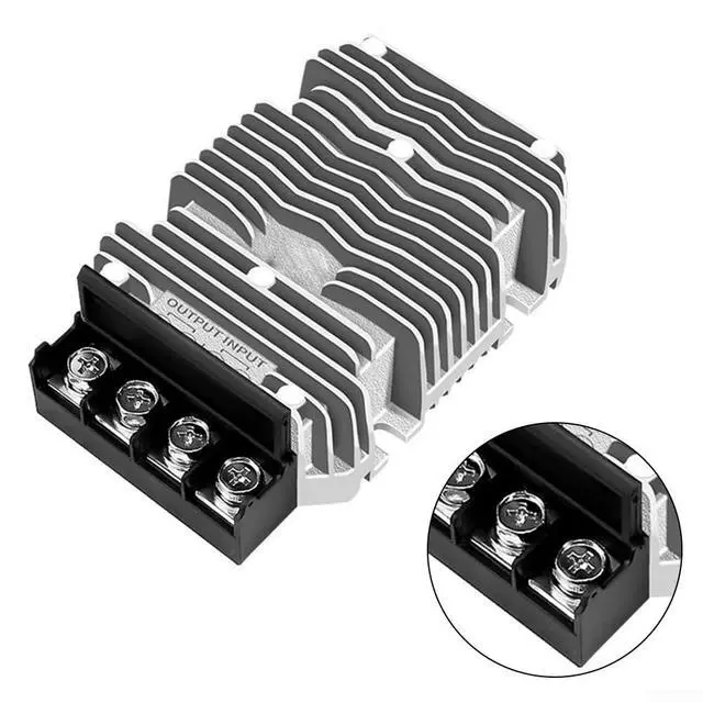 Alt view image 6 of 7 - 24V to 12V 60A DC-DC Step Down Converter, 720W Power Supply Module, Aluminum Alloy Shell, IP67 Waterproof for Industrial Use, Silver(24V to 12V 60A 720W)