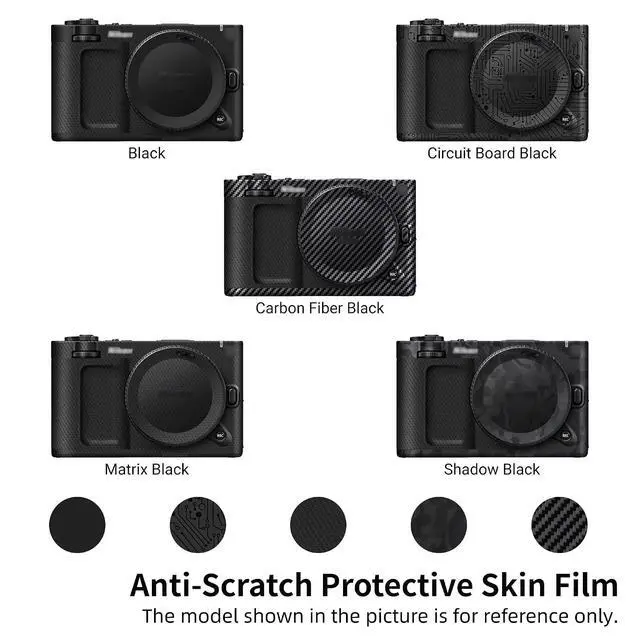 Alt view image 5 of 5 - GFX100S II Skin, Anti-Scratch Camera Protective Decal Film Sticker for Fujifilm GFX100S II GFX100SII Protector Decoration Cover (Compatible with Fujifilm GFX100S II Only) - Black