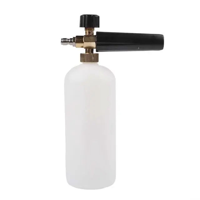 Alt view image 6 of 7 - 1/4" Snow Foam Washer Pot with 1L Bottle for Pressure Washer Lance, Adjustable High Pressure Spray Jet for Car Wash Soap Application, Removes Particles Efficiently, White and Black Garden Tool
