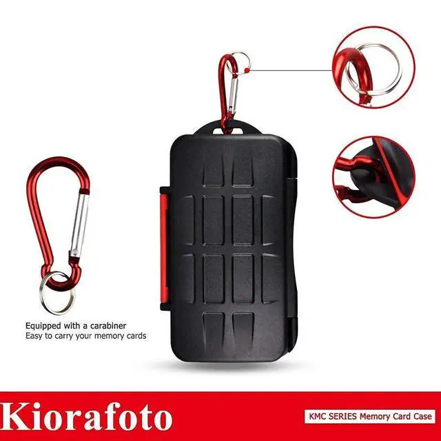 Alt view image 4 of 7 - 12 Slots Memory Card Case + 120 Count Card Labels: Water-Resistant Camera Memory Card Holder Organizer with Memory Card Labels for SD SDHC SDXC Card