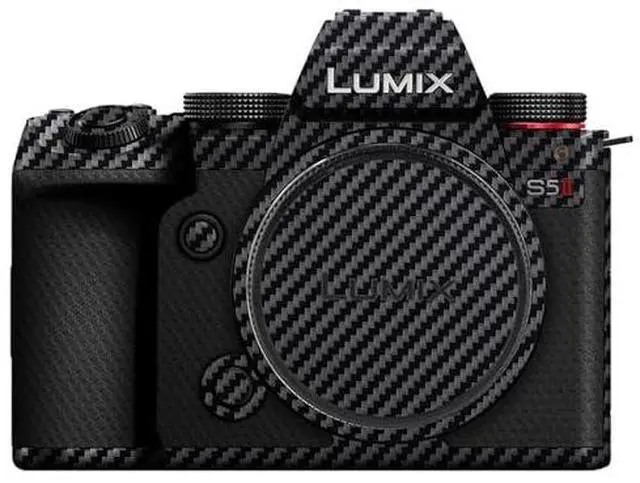 Main image of S5 II IIX Skin, Anti-Scratch Camera Protective Decal Film Sticker for Panasonic LUMIX S5II S5M2 S5IIX S5M2X Protector Decoration Cover (Not Fits LUMIX S5) - Carbon Fiber Black