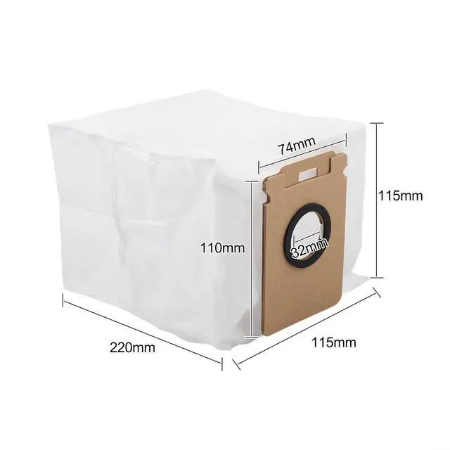 Alt view image 3 of 7 - H50 Ultra H60 Hub Pro Vacuum Bags, 4-Pack Dust Collection With Meltblown Filter, Auto Empty Station Refills For Home Cleaning, Non-Woven(4 PACK)