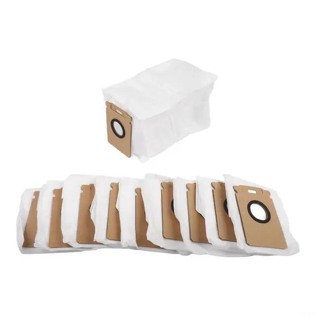 Alt view image 7 of 7 - For Roborock H50 Ultra H60 Hub Pro Vacuum Bags, 4-Pack Dust Collection With Meltblown Filter, Auto Empty Station Refills For Home Cleaning, Non-Woven(10 PACK)
