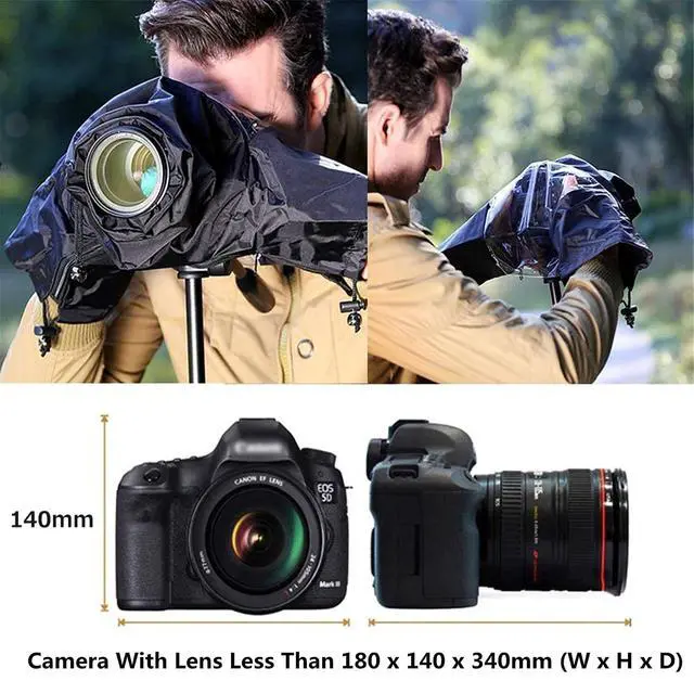 Alt view image 5 of 7 - Camera Rain Cover + Tripod Leg CoverDSLR Mirrorless Camera Rain Cover with 6 Pack Camera Tripod Leg Covers