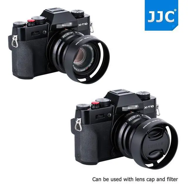 Alt view image 3 of 7 - Bayonet Metal Lens Hood for Fujifilm Fujinon XC 35mm F2 & XF 35mm F2 & XF 23mm F2 R WR Lens on Camera X-S10 X-E4 X-T4 X-Pro3 X-Pro2 X-T3 X-T2 X-T30 X-T20 X-E3 X-T200 X-A7 Replaces Fuji LH-XF35-2 Black