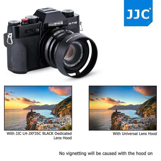 Alt view image 7 of 7 - Bayonet Metal Lens Hood for Fujifilm Fujinon XC 35mm F2 & XF 35mm F2 & XF 23mm F2 R WR Lens on Camera X-S10 X-E4 X-T4 X-Pro3 X-Pro2 X-T3 X-T2 X-T30 X-T20 X-E3 X-T200 X-A7 Replaces Fuji LH-XF35-2 Black