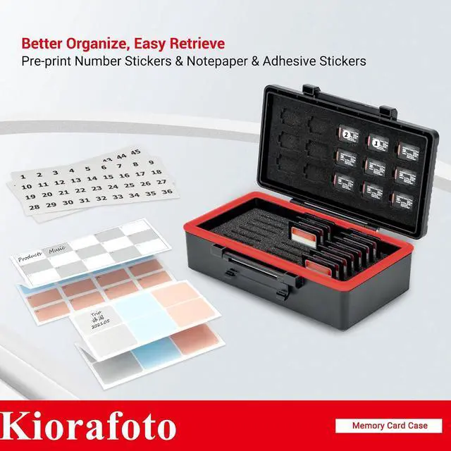 Alt view image 5 of 7 - 1 + 1 Memory Card CaseWater-Resistant Style with Pop Up Style Memory Card Case