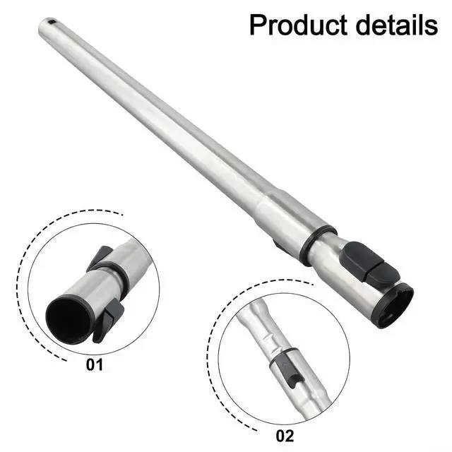 Alt view image 2 of 7 - 35mm Telescopic Suction Rod Tube Adjustable Length 62-103cm S8390 S8580 S6 Series Vacuum Parts with Secure Click Lock