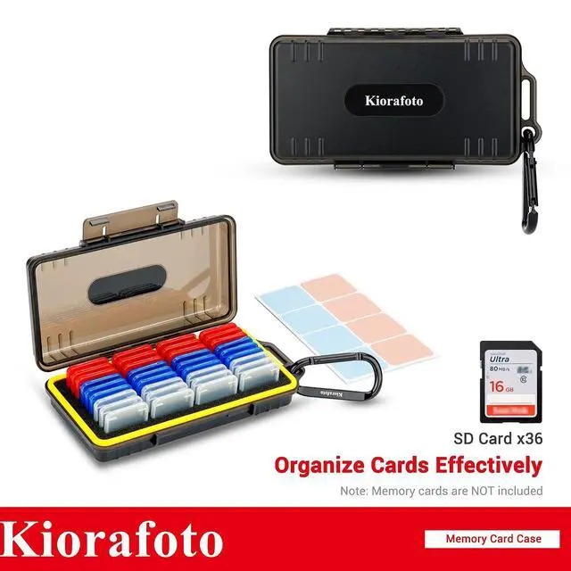 Alt view image 2 of 7 - Big SD Card Case + Plastic Card CaseMemory Card Case Holder with 24 PCS Multi-Color Clear SD Card Case