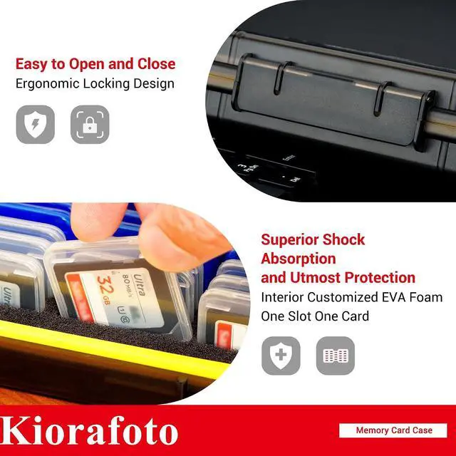 Alt view image 4 of 7 - Big SD Card Case + Plastic Card CaseMemory Card Case Holder with 24 PCS Multi-Color Clear SD Card Case