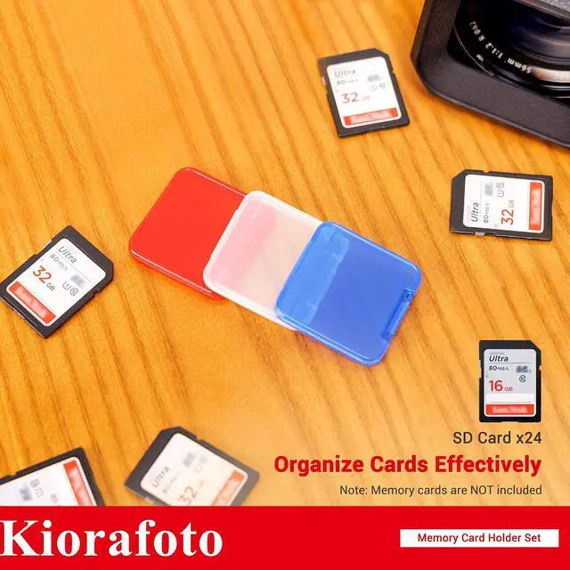 Alt view image 6 of 7 - Big SD Card Case + Plastic Card CaseMemory Card Case Holder with 24 PCS Multi-Color Clear SD Card Case