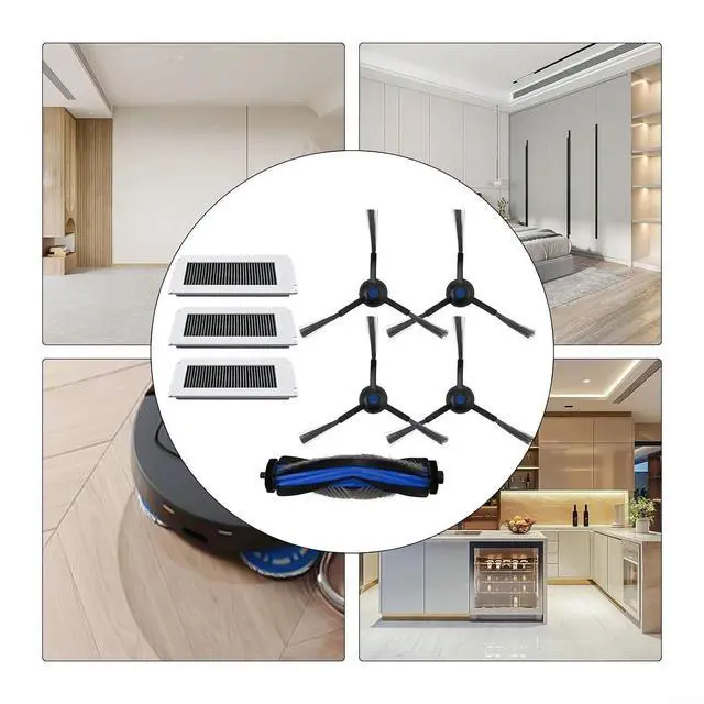 Alt view image 2 of 7 - 8PCS Robot Vacuum Accessories N30 PRO For OMNI / N30 For OMNI / N20e PLUS / N20e, Main Brush, Side Brush, And Filter, Floor Cleaning Accessories