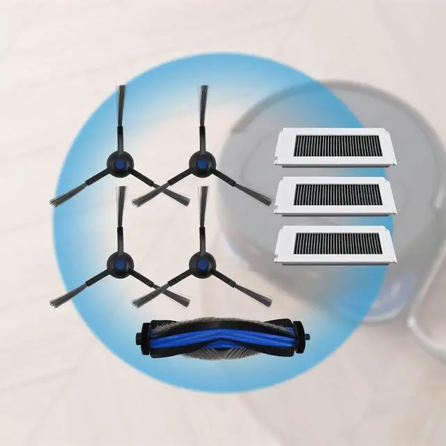Alt view image 3 of 7 - 8PCS Robot Vacuum Accessories N30 PRO For OMNI / N30 For OMNI / N20e PLUS / N20e, Main Brush, Side Brush, And Filter, Floor Cleaning Accessories