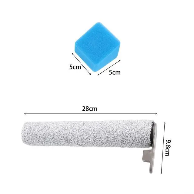 Alt view image 2 of 5 - Vacuum Accessories ED12 Pro, Plastic Nylon Roller Brush Replacement, Vacuum Sponge Filter, Household Cleaning Tool Parts, Furniture Lint Removal Attachment(8Pcs)