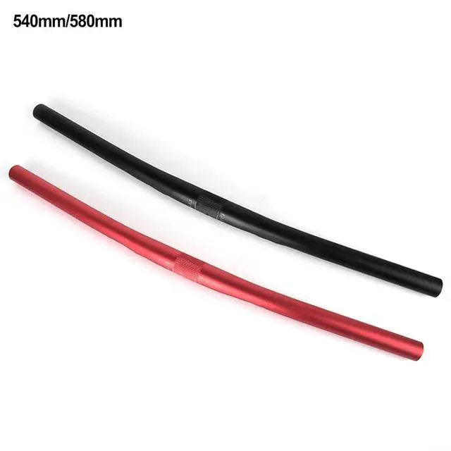 Alt view image 3 of 7 - 25.4mm Straight Handlebar 6061 Aluminum Alloy Bike Bar for MTB Mountain Bicycle Cycling, 580mm Length, 22.2mm Ends, Black (red 580MM)
