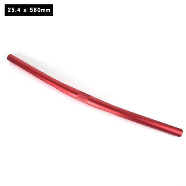 Alt view image 2 of 7 - 25.4mm Straight Handlebar 6061 Aluminum Alloy Bike Bar for MTB Mountain Bicycle Cycling, 580mm Length, 22.2mm Ends, Black (red 580MM)