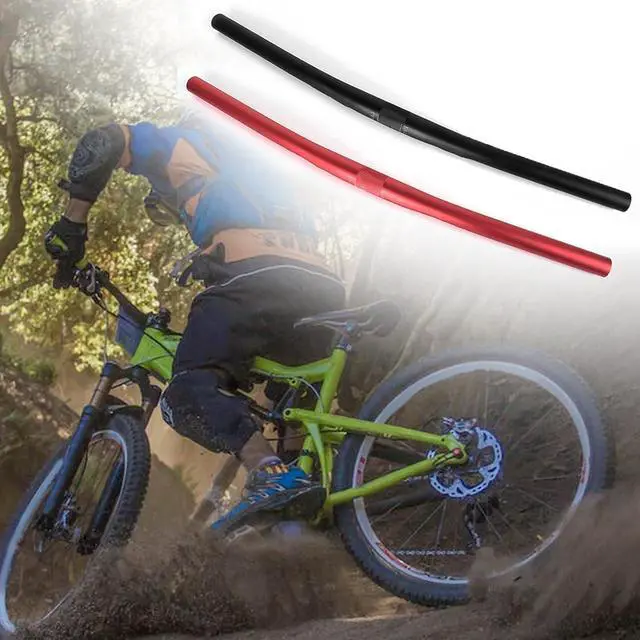 Alt view image 6 of 7 - 25.4mm Straight Handlebar 6061 Aluminum Alloy Bike Bar for MTB Mountain Bicycle Cycling, 580mm Length, 22.2mm Ends, Black (red 580MM)
