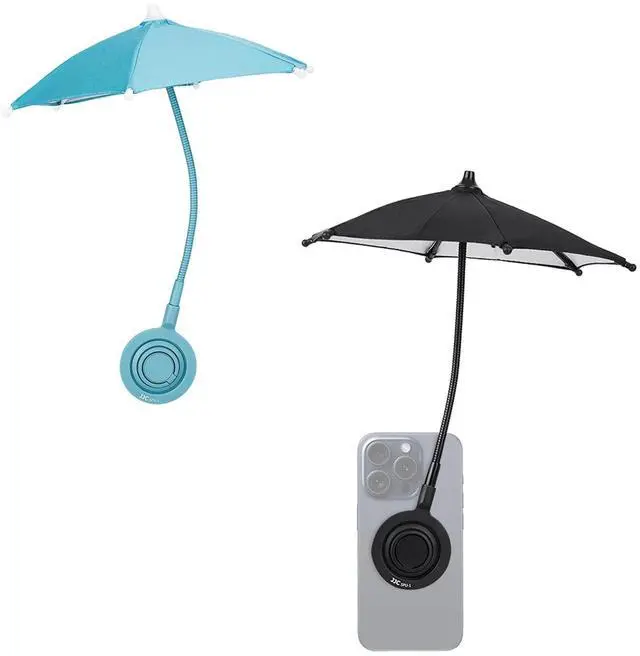 Main image of Blue + Black2PCS Outdoor Phone Sun Shade Shield Magnetic Phone Umbrella for Sun