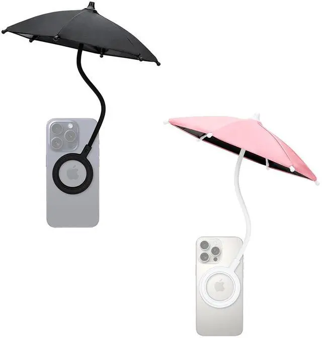 Main image of 2PCS Car Phone Umbrella for Sun Dual Magnetic Cellphone Sunshade Shield