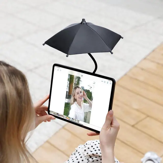 Alt view image 2 of 7 - 2PCS Car Phone Umbrella for Sun Dual Magnetic Cellphone Sunshade Shield