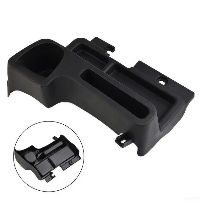 Alt view image 2 of 7 - Center Console Storage Box with Cup Holder,for Toyota Land Cruiser 70 71 76 79 LC70 LC71 LC76 LC79,Black Plastic Armrest Tray