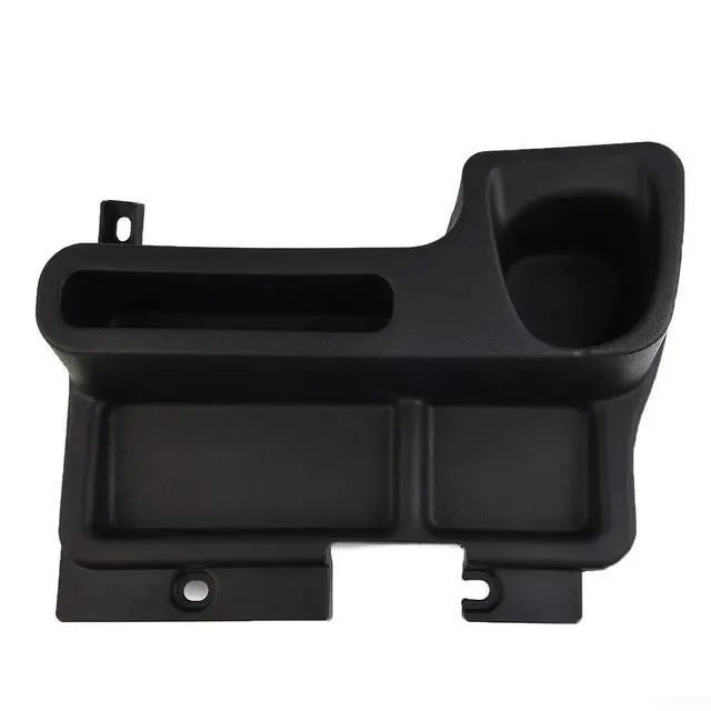 Alt view image 4 of 7 - Center Console Storage Box with Cup Holder,for Toyota Land Cruiser 70 71 76 79 LC70 LC71 LC76 LC79,Black Plastic Armrest Tray