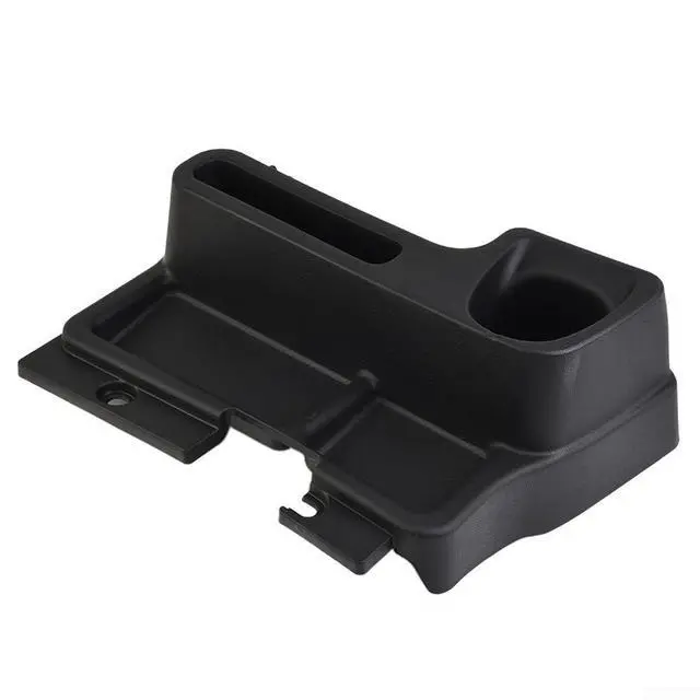 Alt view image 5 of 7 - Center Console Storage Box with Cup Holder,for Toyota Land Cruiser 70 71 76 79 LC70 LC71 LC76 LC79,Black Plastic Armrest Tray