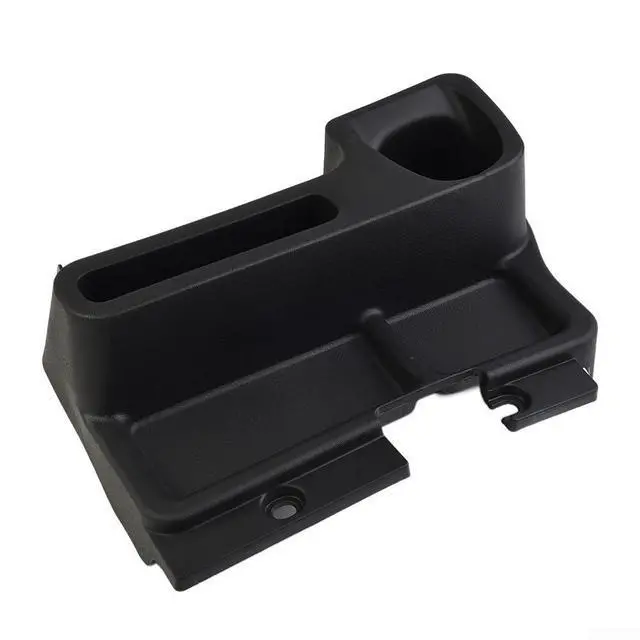 Alt view image 6 of 7 - Center Console Storage Box with Cup Holder,for Toyota Land Cruiser 70 71 76 79 LC70 LC71 LC76 LC79,Black Plastic Armrest Tray