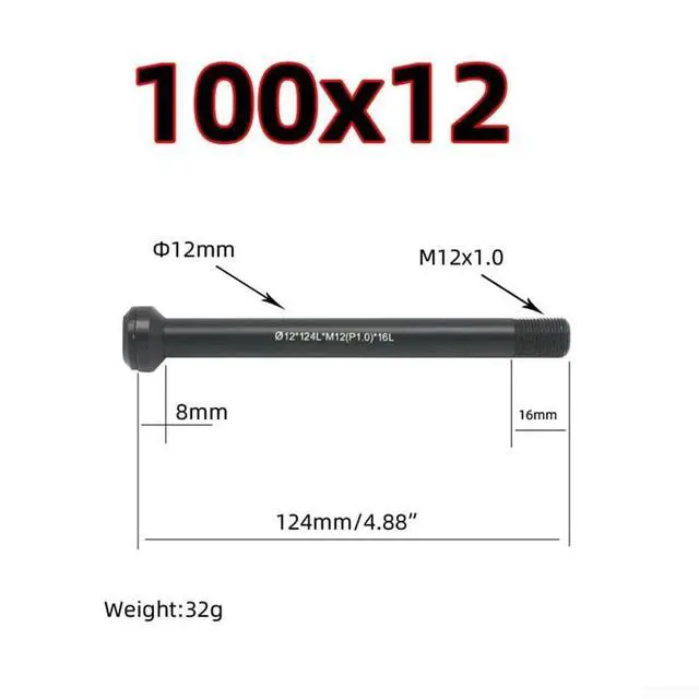 Alt view image 4 of 7 - Thru Axle Lever, Aluminum Alloy Bike Thru-Axle Handle 100/142/148x12mm Boost Black (100x12mm)