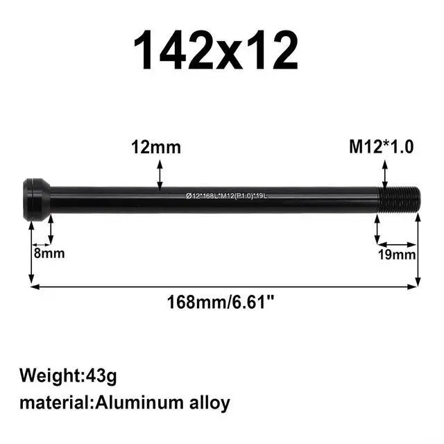 Alt view image 2 of 7 - Thru Axle Lever for S-Works BMC Cube, Aluminum Alloy Bike Thru-Axle Handle 100/142/148x12mm Boost Black (142x12mm)