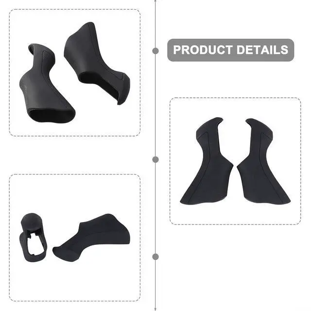 Alt view image 2 of 7 - Road Bike Brake and Gear Shift Cover Hoods for Ultegra for Di2 ST-6870, Replacement Rubber Hood Covers, for ST 6870 Models, Black