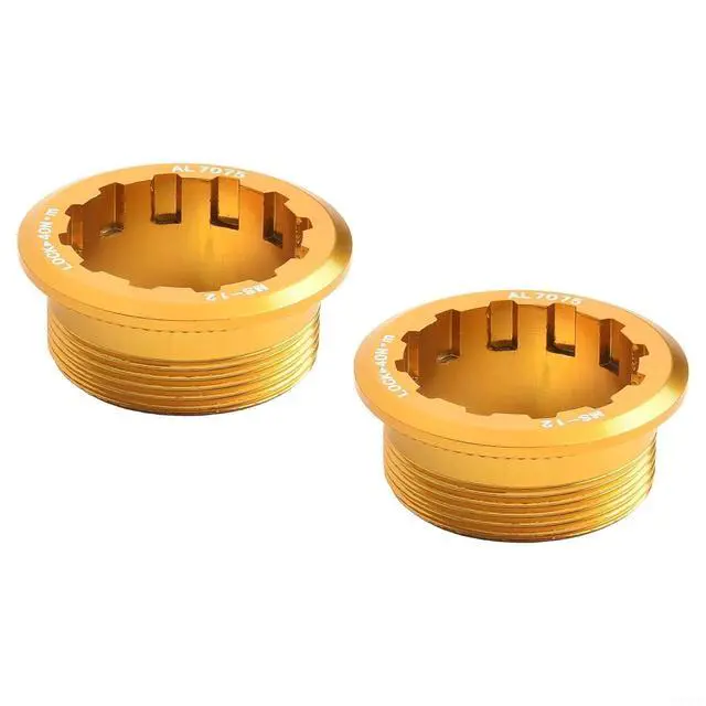 Alt view image 4 of 7 - 2-Pack Bike Cassette Lockring for MicroSpline 12 Speed,CNC Aluminum Alloy Flywheel Cover with Anti-Slip Lines, Lightweight Rust-Proof, Black/Red/Golden (Black)