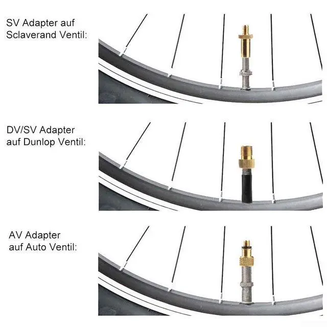 Alt view image 6 of 7 - 15Pcs Bike Pump Adapter Set Copper SV DV AV Needle Valve Connector Kit For Bicycle Tires Balls With Storage Box