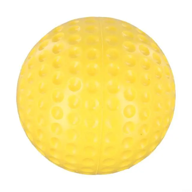 Alt view image 4 of 6 - Dimpled Baseball Softball for Pitching Machine, 9 or 12 Inch PU Training Ball for Batting Practice, High-Visibility Yellow White Green