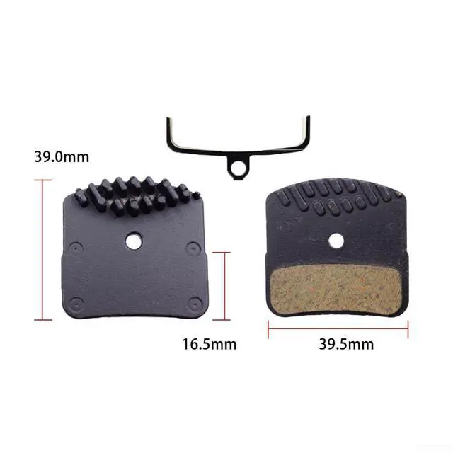 Alt view image 2 of 4 - Resin Disc Brake Pads with Cooling Fins for M8120 M8020 M7120 M6120 MT520 MT420, Quiet Synthetic Compound D02S DO3SC