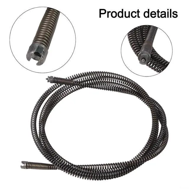 Alt view image 3 of 7 - Pipe Cleaning Spiral,12Mm Steel Drain Auger With 6 Cutters For Electric Pipe Cleaning Machine(B)