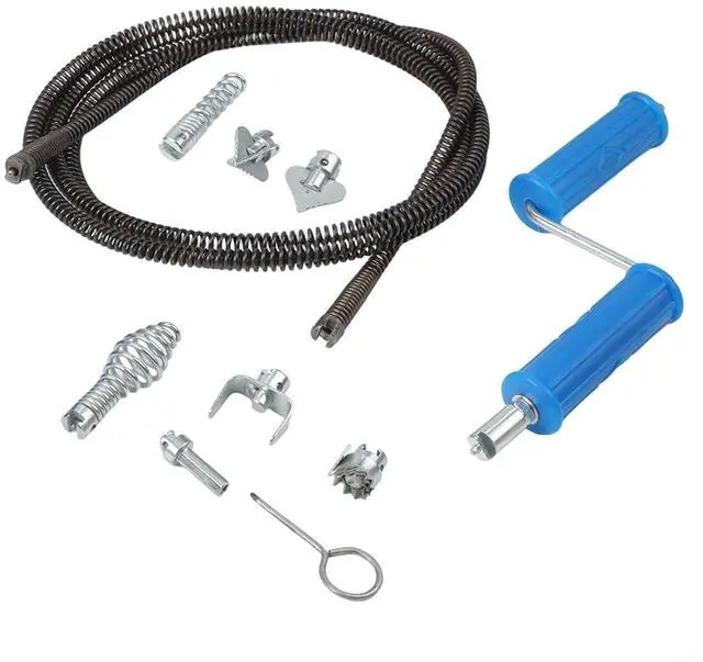 Main image of Pipe Cleaning Spiral,12Mm Steel Drain Auger With 6 Cutters For Electric Pipe Cleaning Machine(B)