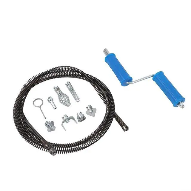 Alt view image 6 of 7 - Pipe Cleaning Spiral,12Mm Steel Drain Auger With 6 Cutters For Electric Pipe Cleaning Machine(B)