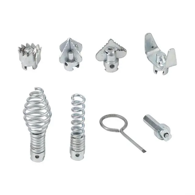 Alt view image 7 of 7 - Pipe Cleaning Spiral,12Mm Steel Drain Auger With 6 Cutters For Electric Pipe Cleaning Machine(B)