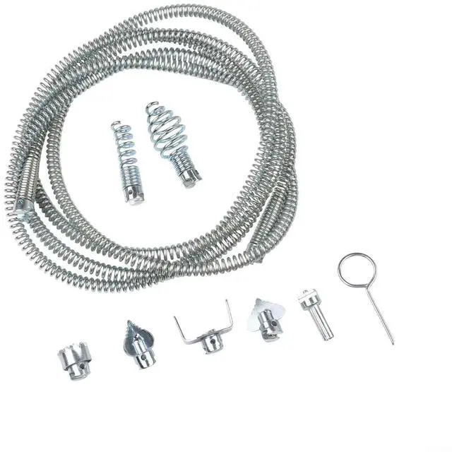 Main image of Pipe Cleaning Spiral,12Mm Steel Drain Auger With 6 Cutters For Electric Pipe Cleaning Machine(A)